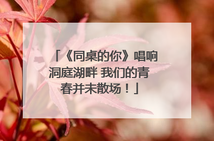 《同桌的你》唱响洞庭湖畔 我们的青春并未散场！