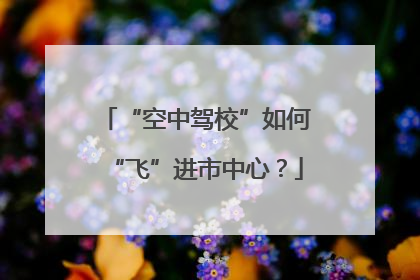 “空中驾校”如何“飞”进市中心？