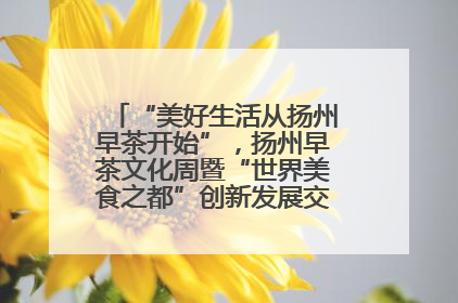 “美好生活从扬州早茶开始”，扬州早茶文化周暨“世界美食之都”创新发展交流活动启幕