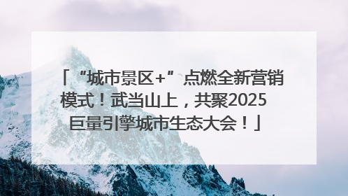 “城市景区+”点燃全新营销模式！武当山上，共聚2025巨量引擎城市生态大会！