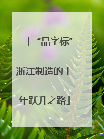 “品字标”浙江制造的十年跃升之路
