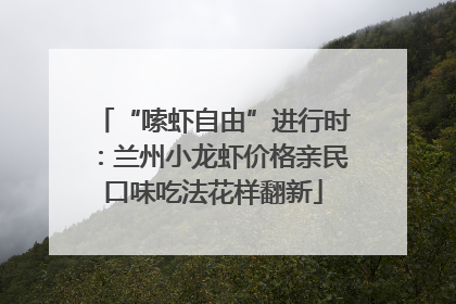 “嗦虾自由”进行时：兰州小龙虾价格亲民口味吃法花样翻新