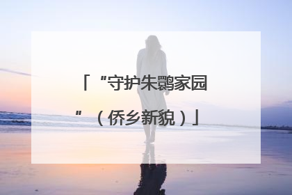 “守护朱鹮家园”（侨乡新貌）
