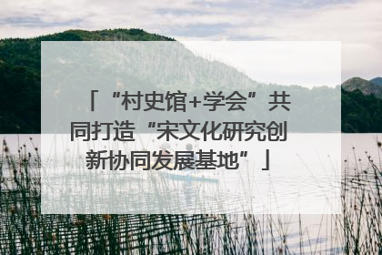 “村史馆+学会”共同打造“宋文化研究创新协同发展基地”
