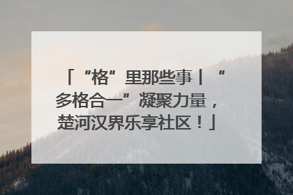 “格”里那些事丨“多格合一”凝聚力量，楚河汉界乐享社区！