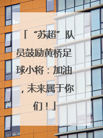 “苏超”队员鼓励黄桥足球小将：加油，未来属于你们！