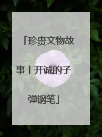 珍贵文物故事丨开诚的子弹钢笔