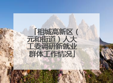相城高新区（元和街道）人大工委调研新就业群体工作情况