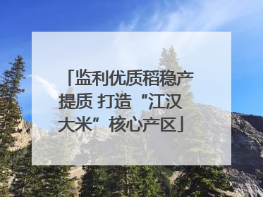 监利优质稻稳产提质 打造“江汉大米”核心产区