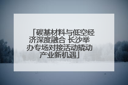 碳基材料与低空经济深度融合 长沙举办专场对接活动撬动产业新机遇