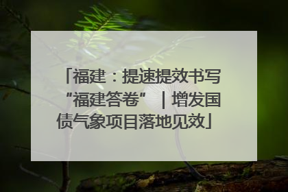 福建：提速提效书写“福建答卷”｜增发国债气象项目落地见效