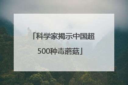 科学家揭示中国超500种毒蘑菇