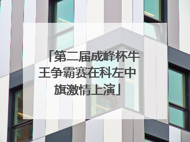 第二届成峰杯牛王争霸赛在科左中旗激情上演
