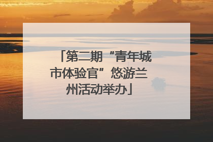 第二期“青年城市体验官”悠游兰州活动举办