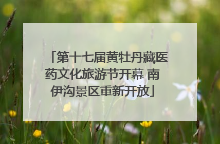 第十七届黄牡丹藏医药文化旅游节开幕 南伊沟景区重新开放