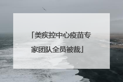美疾控中心疫苗专家团队全员被裁