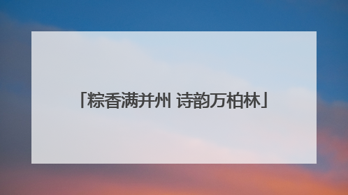 粽香满并州 诗韵万柏林
