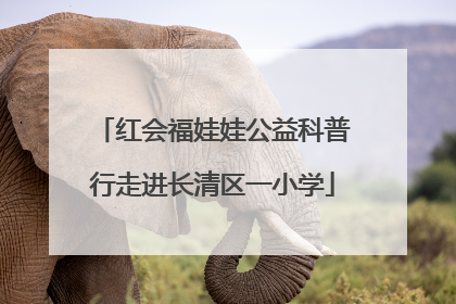 红会福娃娃公益科普行走进长清区一小学