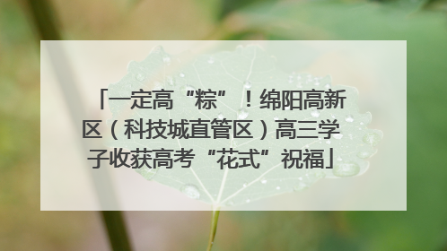 一定高“粽”！绵阳高新区（科技城直管区）高三学子收获高考“花式”祝福