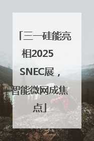 三一硅能亮相2025 SNEC展，智能微网成焦点