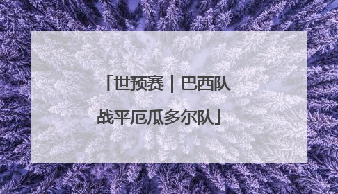 世预赛｜巴西队战平厄瓜多尔队