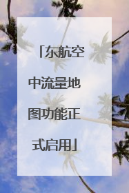东航空中流量地图功能正式启用