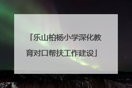 乐山柏杨小学深化教育对口帮扶工作建设