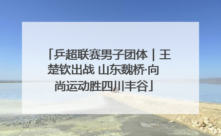 乒超联赛男子团体｜王楚钦出战 山东魏桥·向尚运动胜四川丰谷