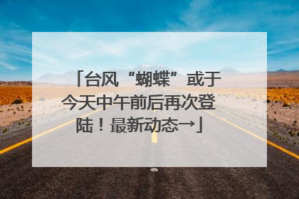 台风“蝴蝶”或于今天中午前后再次登陆！最新动态→