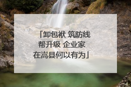 卸包袱 筑防线 帮升级 企业家在嵩县何以有为