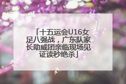 十五运会U16女足八强战，广东队家长助威团亲临现场见证读秒绝杀