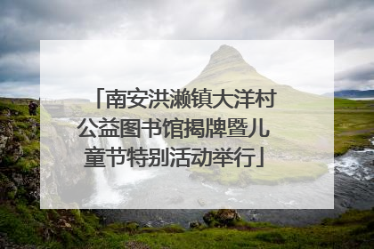南安洪濑镇大洋村公益图书馆揭牌暨儿童节特别活动举行