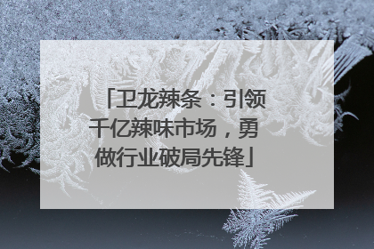 卫龙辣条：引领千亿辣味市场，勇做行业破局先锋