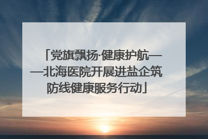 党旗飘扬·健康护航——北海医院开展进盐企筑防线健康服务行动