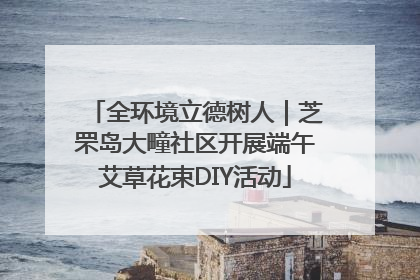 全环境立德树人｜芝罘岛大疃社区开展端午艾草花束DIY活动