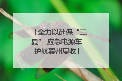 全力以赴保“三夏” 应急电源车护航襄州夏收