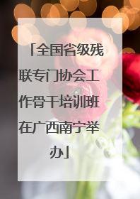 全国省级残联专门协会工作骨干培训班在广西南宁举办