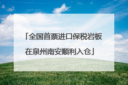 全国首票进口保税岩板在泉州南安顺利入仓