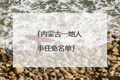 内蒙古一地人事任免名单