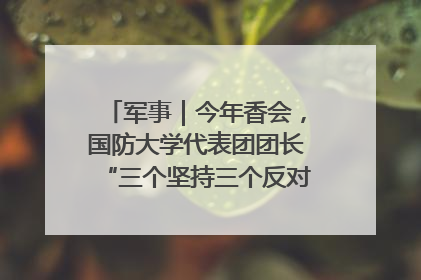 军事｜今年香会，国防大学代表团团长“三个坚持三个反对”说明了什么？