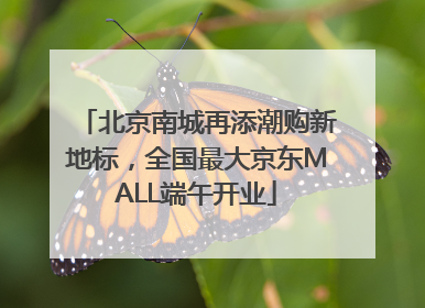 北京南城再添潮购新地标，全国最大京东MALL端午开业