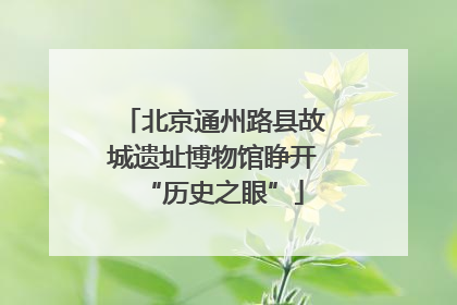 北京通州路县故城遗址博物馆睁开“历史之眼”