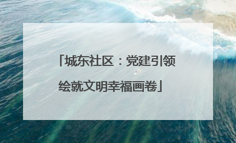 城东社区：党建引领绘就文明幸福画卷