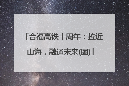 合福高铁十周年：拉近山海，融通未来(图)