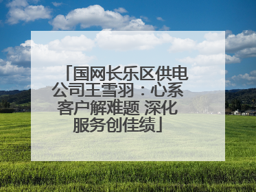 国网长乐区供电公司王雪羽：心系客户解难题 深化服务创佳绩