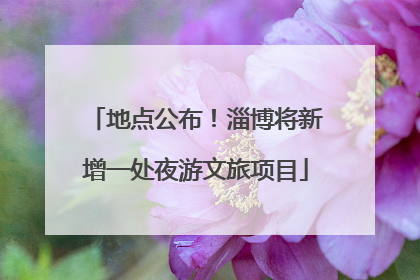地点公布！淄博将新增一处夜游文旅项目
