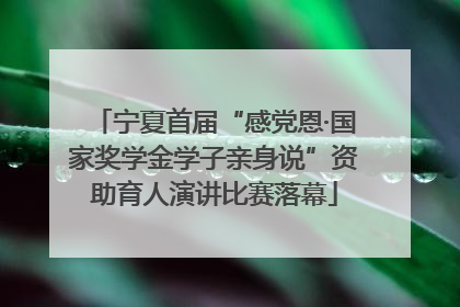 宁夏首届“感党恩·国家奖学金学子亲身说”资助育人演讲比赛落幕