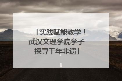 实践赋能教学！武汉文理学院学子探寻千年非遗