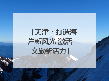 天津：打造海岸新风光 激活文旅新活力