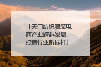 天门纺织服装电商产业跨越发展 打造行业新标杆